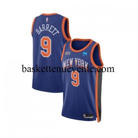 Maillot Basket New York Knicks RJ Barrett 9 Nike 2023-2024 City Edition Bleu Swingman - Homme